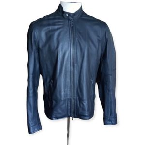 Vince Black Lamb Leather Coat